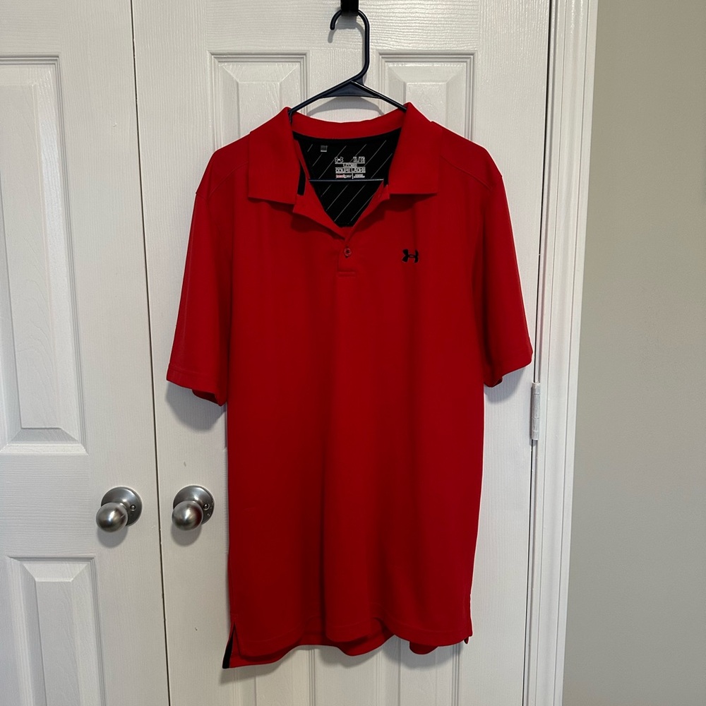 Under Armour Men's Polo Shirt in Bold Red